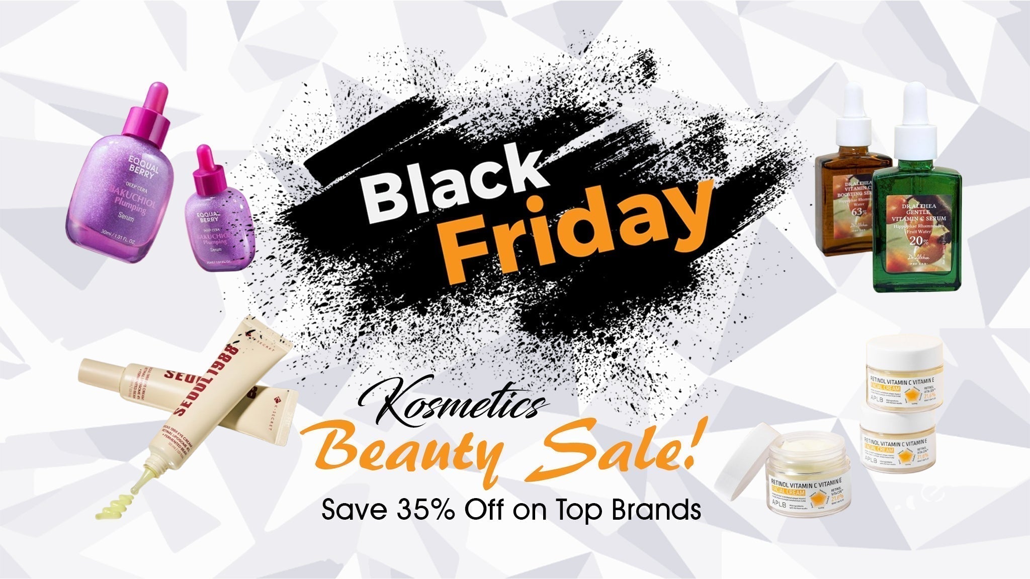Black Friday Kosmetics Beauty Sale! Save 35% Off on Top Brands